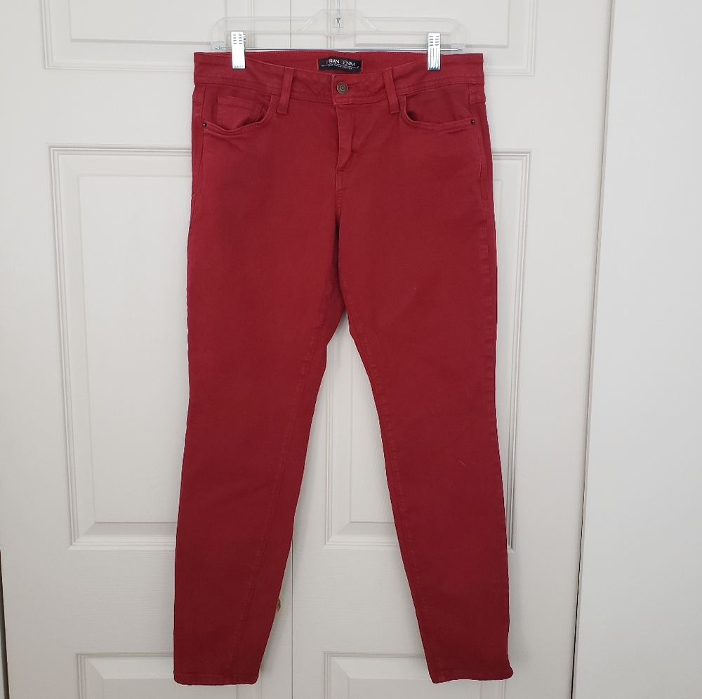 Fran Denim Brick Sarah Mid Rise Skinny Jeans